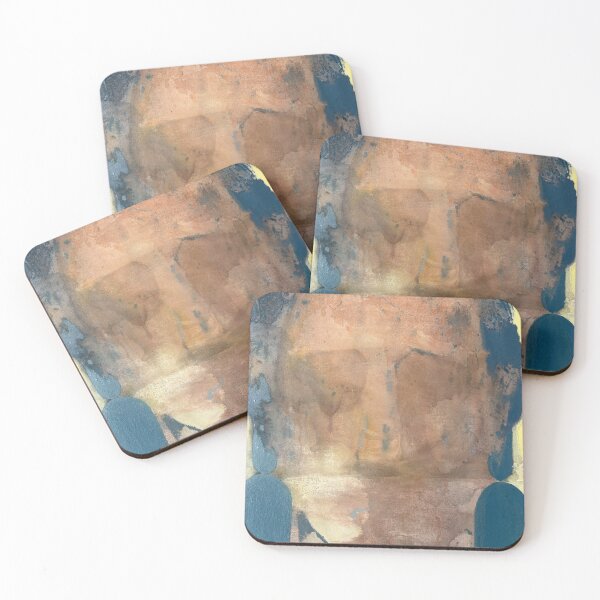 Item preview, Abstract Portrait with Blue Statement Earrings designed and sold by Gela Mikava.