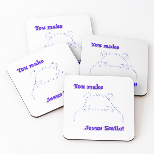 Item preview, Music Note Hippo Blue – You Make Jesus Smile Christian Worship Art designed and sold by MyDarlingDearJesusInspires.