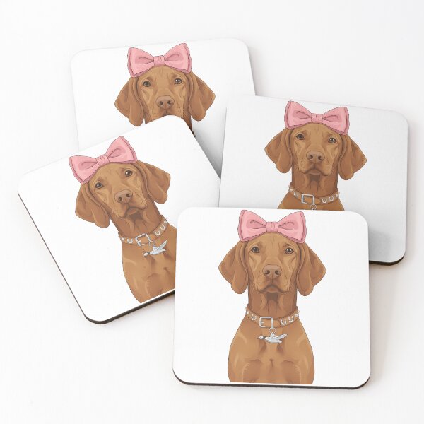 Item preview, Cute Vizsla Dog with Pink Bow and Duck designed and sold by k3rstman1.