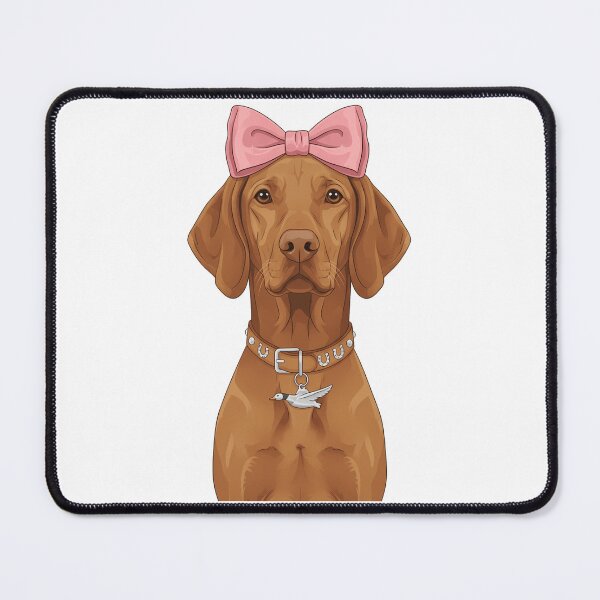Item preview, Cute Vizsla Dog with Pink Bow and Duck designed and sold by k3rstman1.