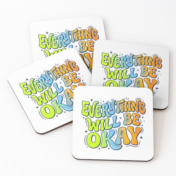 Item preview, Everything Will Be Okay - Retro Groovy Typography designed and sold by AlanyaArtX.
