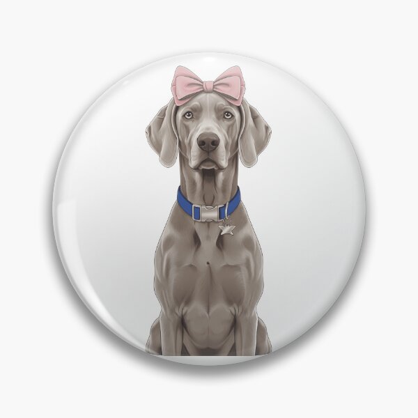 Item preview, Cute Weimaraner Dog with Pink Bow designed and sold by k3rstman1.
