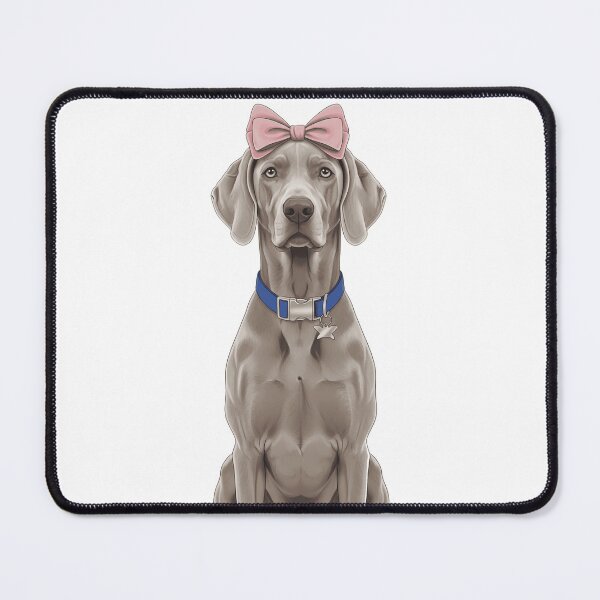 Item preview, Cute Weimaraner Dog with Pink Bow designed and sold by k3rstman1.