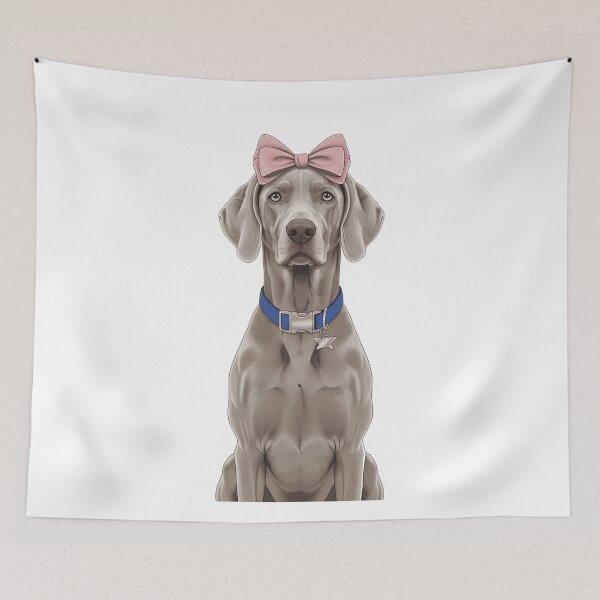 Item preview, Cute Weimaraner Dog with Pink Bow designed and sold by k3rstman1.