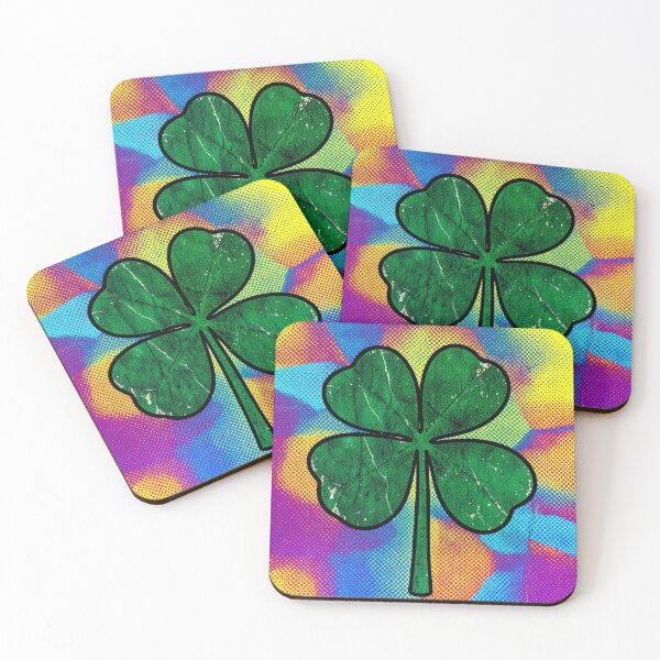 Item preview, Distressed Pop Art Four Leaf Clover designed and sold by Bloomkept.