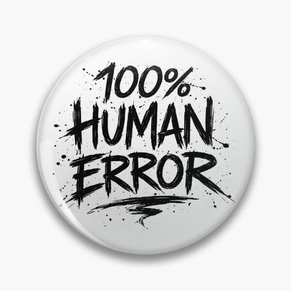 Item preview, 100% Human Error - Anti-AI Aesthetic designed and sold by Antonrec86.