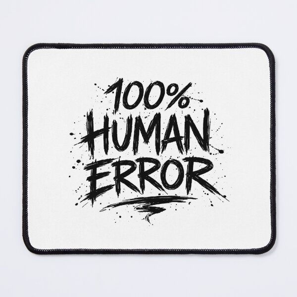 Item preview, 100% Human Error - Anti-AI Aesthetic designed and sold by Antonrec86.