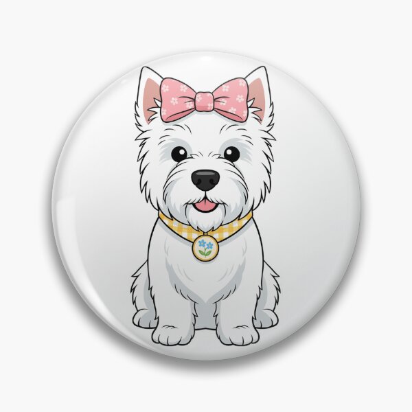 Item preview, Adorable West Highland White Terrier Westie Pink Bow designed and sold by k3rstman1.