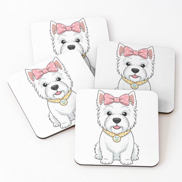 Item preview, Adorable West Highland White Terrier Westie Pink Bow designed and sold by k3rstman1.