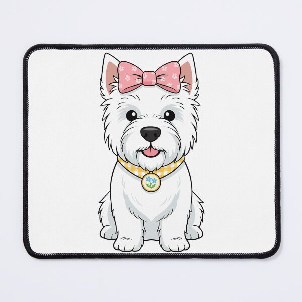 Item preview, Adorable West Highland White Terrier Westie Pink Bow designed and sold by k3rstman1.