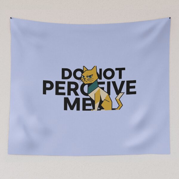 Item preview, Do Not Perceive Me Introvert Cat Bold Typography designed and sold by Quiet Mode Studio.