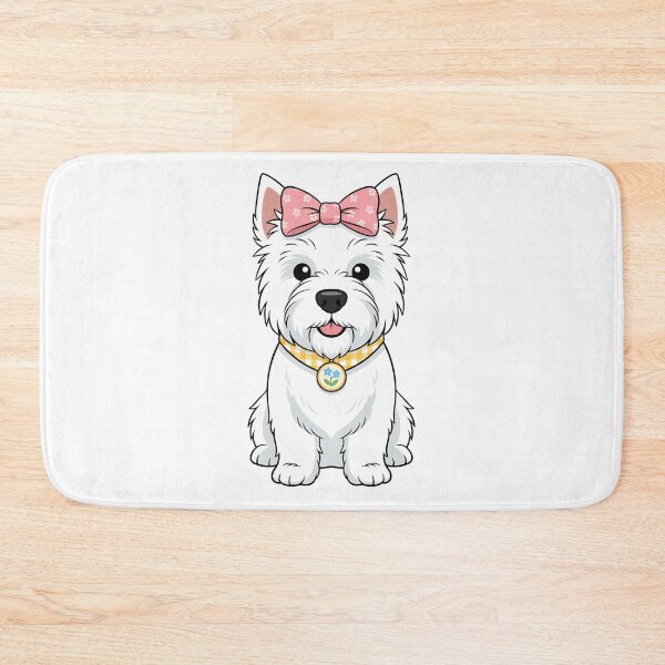 Item preview, Adorable West Highland White Terrier Westie Pink Bow designed and sold by k3rstman1.