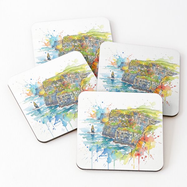 Item preview, Cliffs of Moher Watercolor Landscape designed and sold by Printpix.