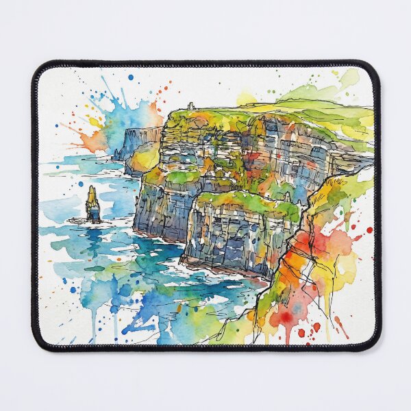 Item preview, Cliffs of Moher Watercolor Landscape designed and sold by Printpix.