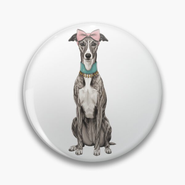 Item preview, Elegant Brindle Whippet Dog Pink Bow designed and sold by k3rstman1.
