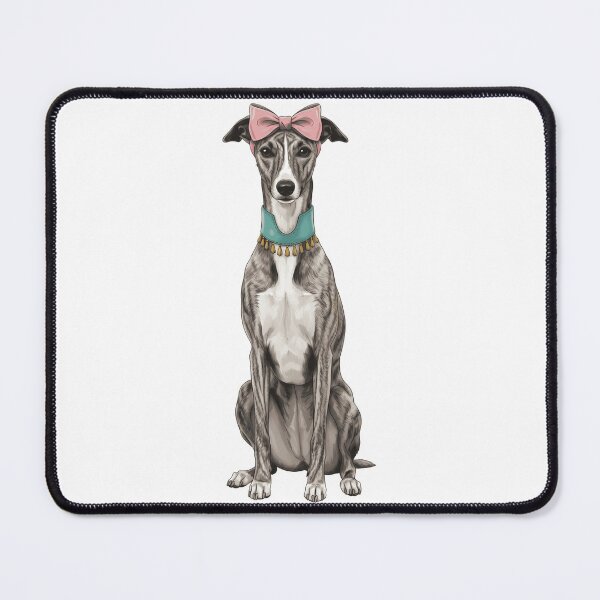 Item preview, Elegant Brindle Whippet Dog Pink Bow designed and sold by k3rstman1.