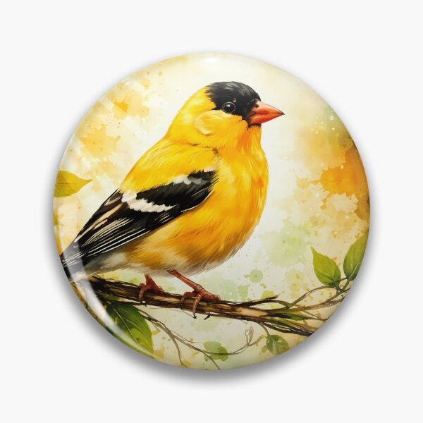 Item preview, Vibrant Goldfinch on a Branch designed and sold by cuprum.