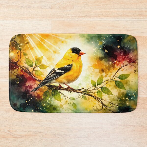 Item preview, Vibrant Goldfinch on a Branch designed and sold by cuprum.