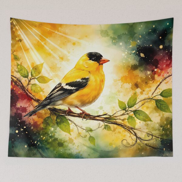 Item preview, Vibrant Goldfinch on a Branch designed and sold by cuprum.