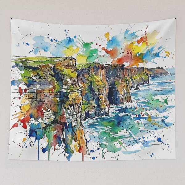Item preview, Cliffs of Moher Coastal View Painting designed and sold by Printpix.