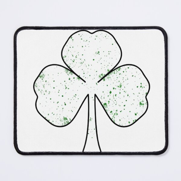 Item preview, Minimalist Line Art Shamrock with Distressed Texture designed and sold by Bloomkept.