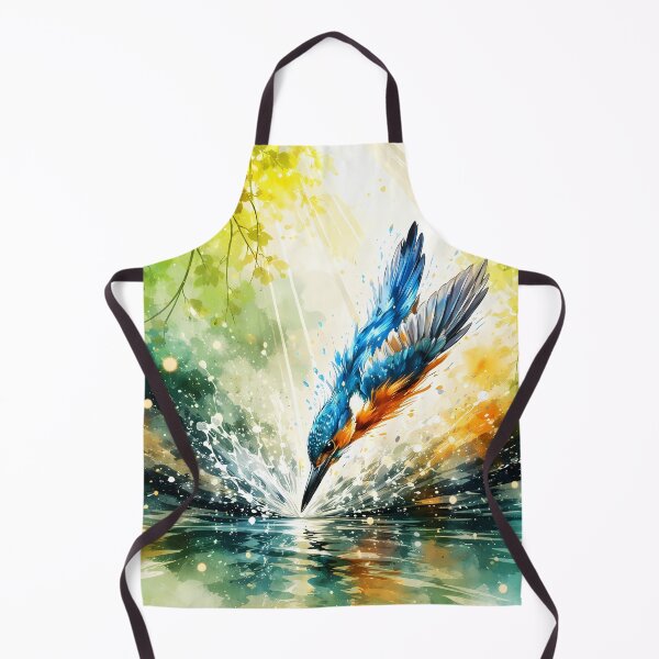Item preview, Kingfisher Splashes Into Water designed and sold by cuprum.