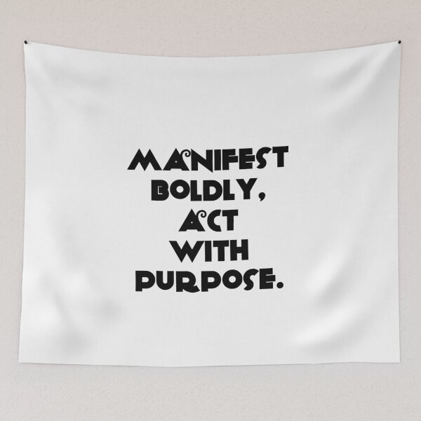 Item preview, Manifest Boldly Act with Purpose Motivational Quote Design designed and sold by THE JAVE STUDIOS.