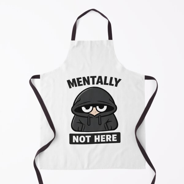 Item preview, Mentally Not Here Hoodie Meme | Introvert Funny Quote Dark Minimal Design designed and sold by StickerHavenn.