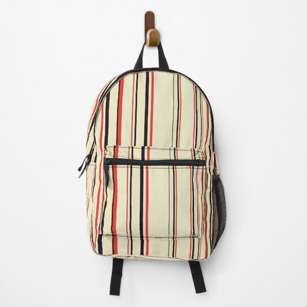 Item preview, Red Black Stripes Pattern – Vertical Beige Stripe Design designed and sold by WildHugeDot.