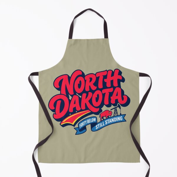 Item preview, North Dakota Retro Americana Script Forty Below Still Standing Vintage Sticker Art designed and sold by Cozy-Old-Pub.