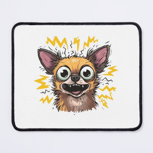 Item preview, Crazy Chihuahua Cartoon Face | Funny Dog Meme Hyper Energy Illustration designed and sold by StickerHavenn.
