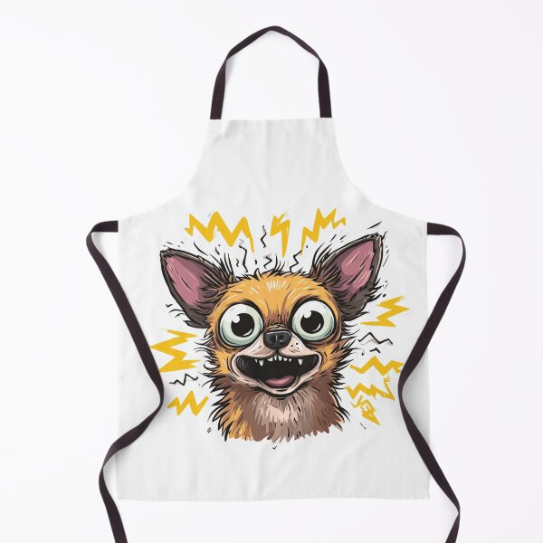 Item preview, Crazy Chihuahua Cartoon Face | Funny Dog Meme Hyper Energy Illustration designed and sold by StickerHavenn.