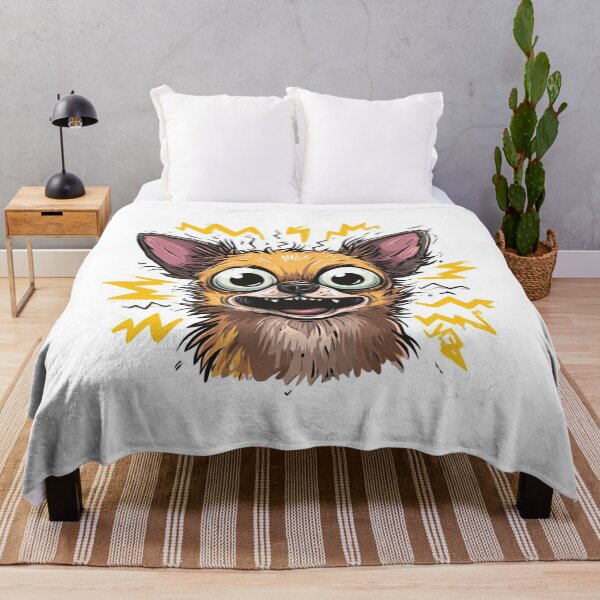 Item preview, Crazy Chihuahua Cartoon Face | Funny Dog Meme Hyper Energy Illustration designed and sold by StickerHavenn.