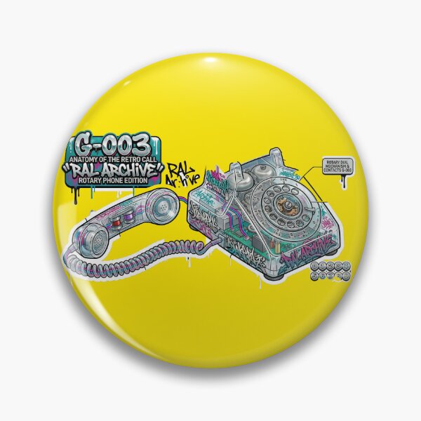 Item preview, RAL Archive G-003: Retro Anatomy Rotary Phone Graffiti Edition designed and sold by RewindArtLab.