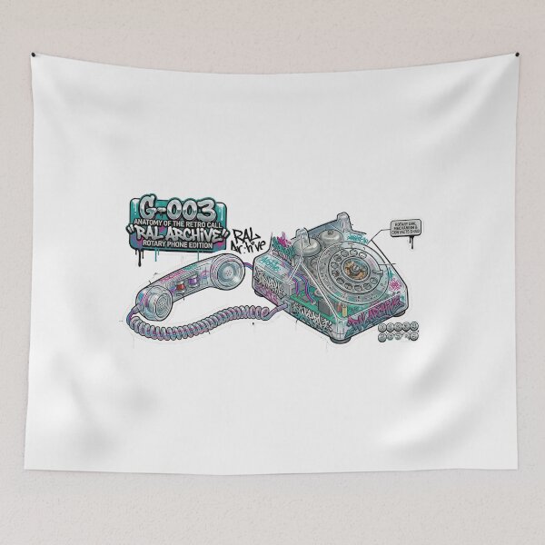 Item preview, RAL Archive G-003: Retro Anatomy Rotary Phone Graffiti Edition designed and sold by RewindArtLab.