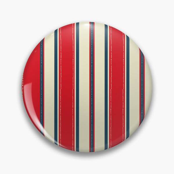 Item preview, Red Blue Stripes Pattern – Vertical Striped Design with Dotted Lines designed and sold by WildHugeDot.