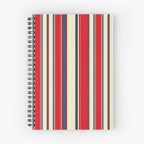 Item preview, Red Blue Stripes Pattern – Vertical Striped Design with Dotted Lines designed and sold by WildHugeDot.