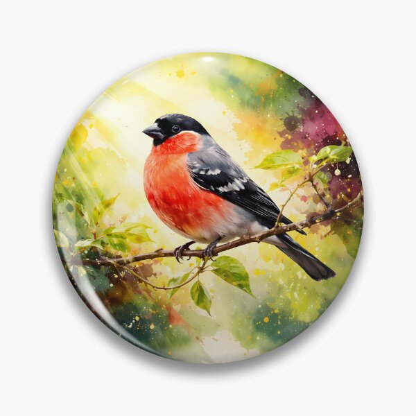 Item preview, Eurasian bullfinch on Colorful Branch designed and sold by cuprum.