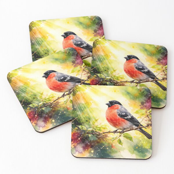 Item preview, Eurasian bullfinch on Colorful Branch designed and sold by cuprum.