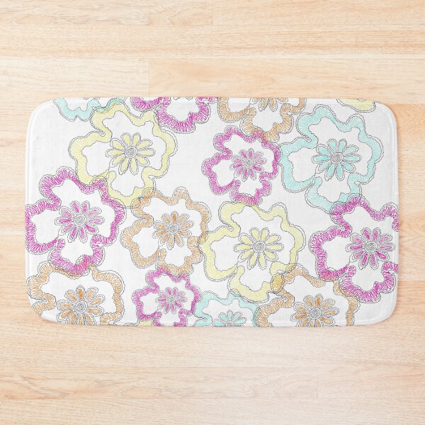 Item preview, Soft pastel Boho flowers waves designed and sold by MarrySArtwork.