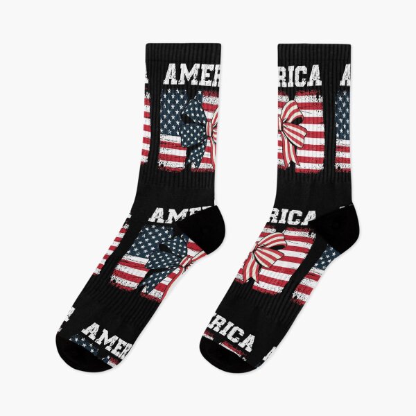 Item preview, America Patriotic Bow Vintage Flag – Coquette 4th of July USA designed and sold by Dmetalx Art Apparel.