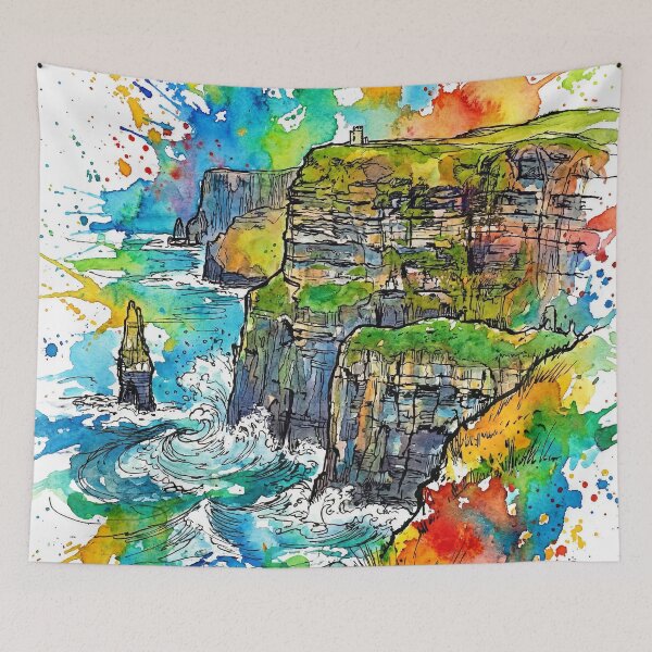 Item preview, Cliffs of Moher Abstract Seascape Art designed and sold by Printpix.