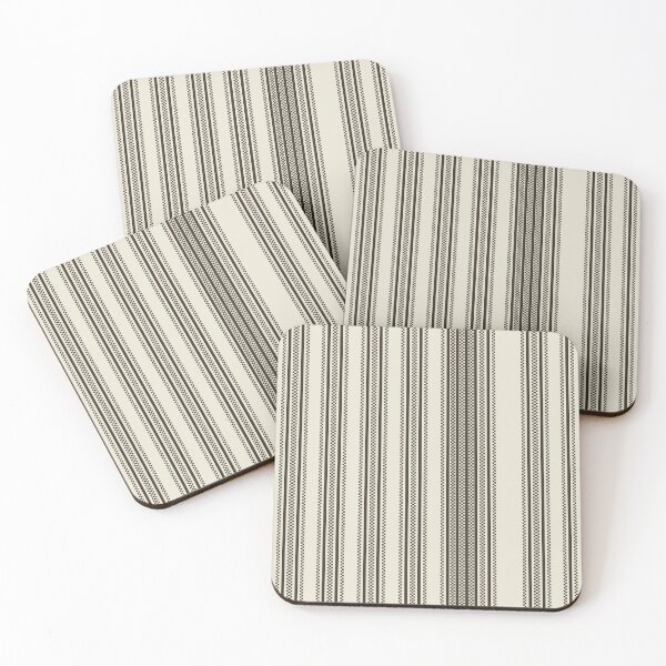 Item preview, Brown Beige Pixel Stripe Pattern – Vertical Square Geometric Design designed and sold by WildHugeDot.