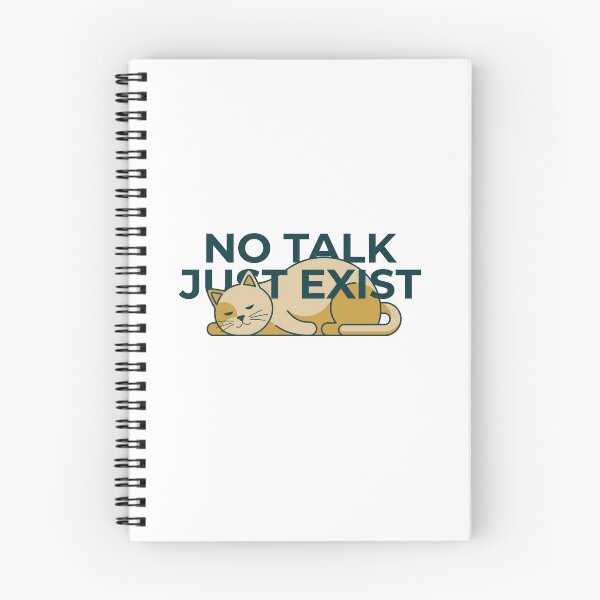 Item preview, No Talk Just Exist Introvert Cat Minimal Design designed and sold by Quiet Mode Studio.