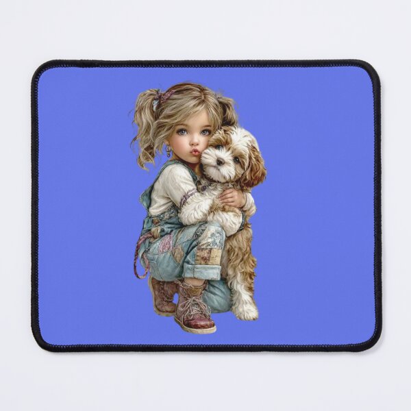 Item preview, Little Girl with Puppy designed and sold by dominus49.