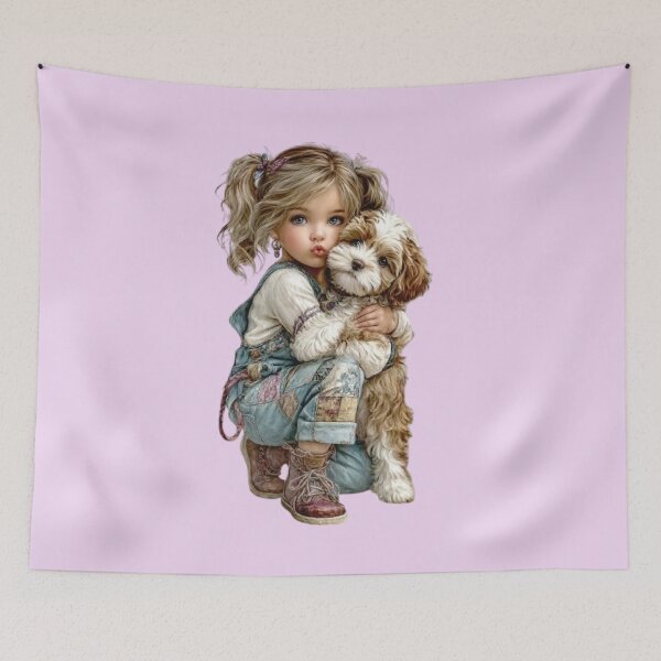 Item preview, Little Girl with Puppy designed and sold by dominus49.