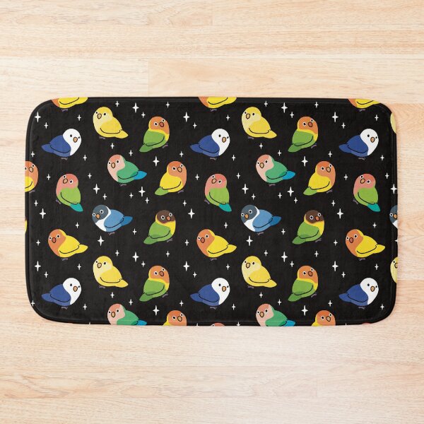 Item preview, Tiny lovebirds in black designed and sold by Erika Vaigel Creations.