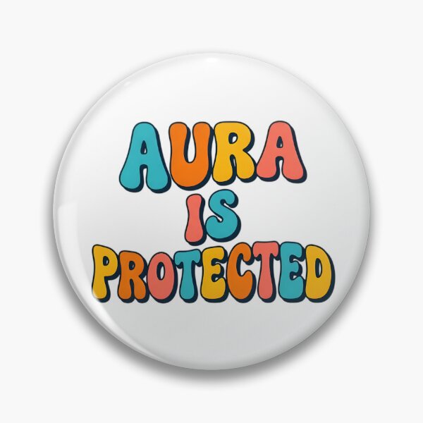 Item preview, Aura is Protected - Retro Spiritual Aesthetic Quote designed and sold by AlanyaArtX.