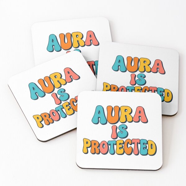 Item preview, Aura is Protected - Retro Spiritual Aesthetic Quote designed and sold by AlanyaArtX.