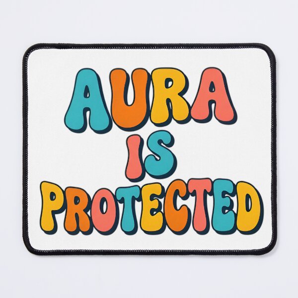 Item preview, Aura is Protected - Retro Spiritual Aesthetic Quote designed and sold by AlanyaArtX.
